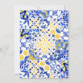 Invitation Brunch Fête des mariées de citron méditerranéen (Dos)