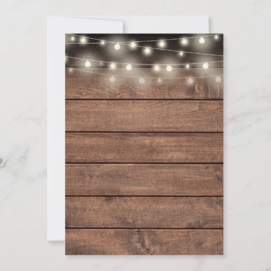 Invitation Brunch Fête des mariées de script Bubbly Bois rust (Dos)