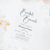 Invitation Brunch Fête des mariées de script moderne