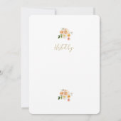 Invitation Brunch Fête des mariées florale de printemps (Dos)