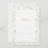 Invitation Brunch Fête des mariées Gypsophila (Dos)