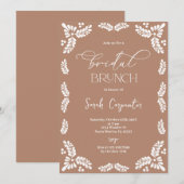 Invitation Brunch Fête des mariées Talavera mexicain (Devant / Derrière)