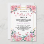 Invitation Brunch Fête des Mères Botanique Rose Blush (Devant)