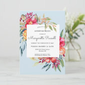 Invitation Brunch Fête des Mères Florales Printemps Vibrant (Debout devant)