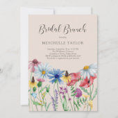 Invitation Brunch fleur sauvage de la nuptiale Rustic Country (Devant)