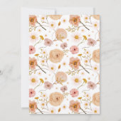 Invitation Brunch fleur sauvage, Fête des mariées (Dos)