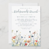 Invitation Brunch Fleur sauvage vibrant Bridesmaitres  (Devant)