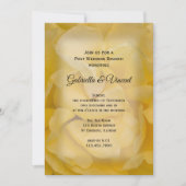 Invitation Brunch Fleurie Rose Jaune Après-Mariage (Devant)