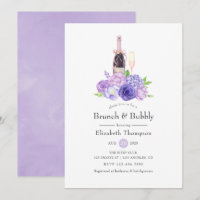 Brunch Fleuris Violet Pastel & Champagne pour une