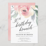 Invitation Brunch floral à 30e anniversaire de calligraphie<br><div class="desc">Pour une personnalisation plus avancée de ce design,  il vous suffit de cliquer sur le bouton "Customiser" ci-dessus !</div>