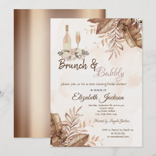Invitation Brunch Floral Automnal Exotique & Champagne pour u
