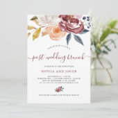 Invitation Brunch floral de Courrier-Mariage de l'aquarelle | (Debout devant)