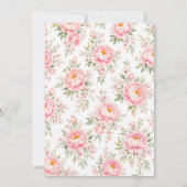 Invitation Brunch Floral de Mariage (Dos)