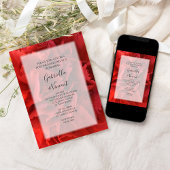 Invitation Brunch Floral de Mariage Red Carnation