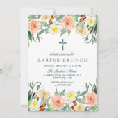 Invitation Brunch floral de Pâques simplement élégant (Devant)