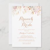 Invitation Brunch floral de prairie d'automne avec douche de (Devant)