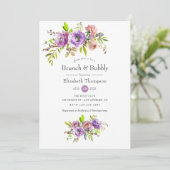 Invitation Brunch floral de printemps et Fête des mariées mou (Debout devant)