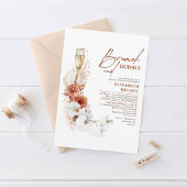 Invitation Brunch floral en terre cuite et Fête des mariées à