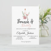 Invitation Brunch Floral et Fête des mariées Bubbly (Debout devant)