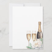 Invitation Brunch Floral Et Fête des mariées Bubbly (Dos)