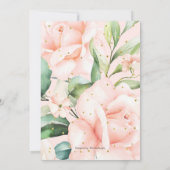 Invitation Brunch floral et mimosa chic rose et mousseux (Dos)