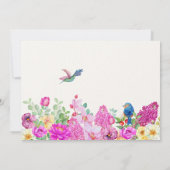 Invitation Brunch floral photo bébé graduation (Dos)