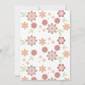 Invitation Brunch floral rétro et Fête des mariées bulle (Dos)