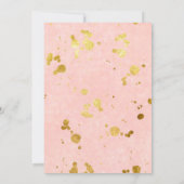 Invitation Brunch floral rose et or & bulle (Dos)