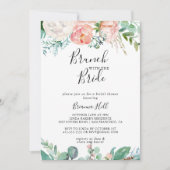 Invitation Brunch floral tropical avec douche de mariée (Devant)
