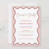 Invitation Brunch frontalier rose et bulle (Devant)