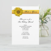 Invitation Brunch Mariage de la bille de tournesol (Debout devant)