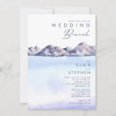 Invitation Brunch Mariage de la montagne d'hiver (Devant)