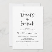 Invitation Brunch mariage de poste, Merci un Brunch (Devant)