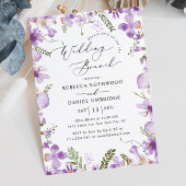 Invitation Brunch Mariage Fleur sauvage violet