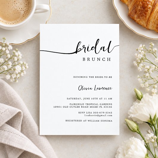 Invitation Brunch Mariage Minimaliste