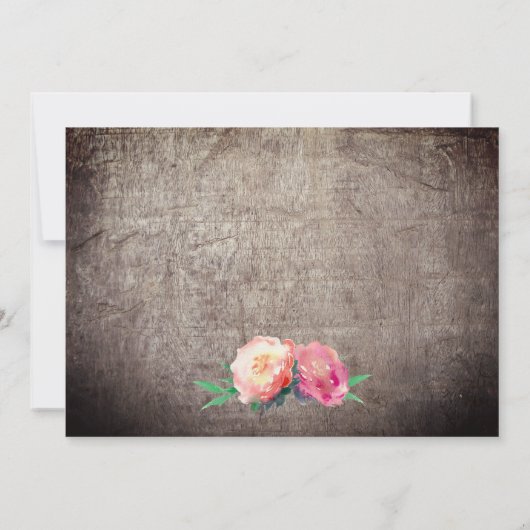 Invitation Brunch Mariage rustique Mason Jar et Flower Bouque (Dos)