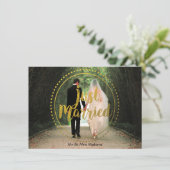 Invitation Brunch marié de mariage de courrier de la photo | (Debout devant)