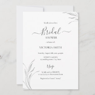 Invitation Brunch minimaliste avec la Fête des mariées de mar