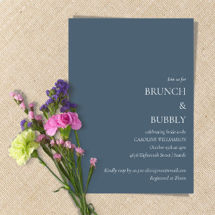 Invitation Brunch Minimaliste Bulles Enterrement de Vie de Je