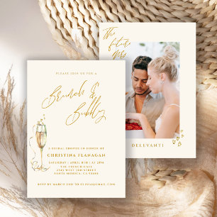 Invitation Brunch minimaliste et Champagne pétillant pour une