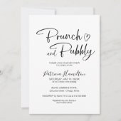 Invitation Brunch Minimaliste Et Mariage Champagne (Devant)