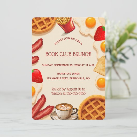 Invitation Brunch modifiable (Debout devant)