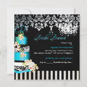 Invitation Brunch monogramme de mariée PixDezines, gâteau ble (Dos)