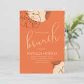 Invitation Brunch Monstera Formes Fête des mariées Brunch (Debout devant)