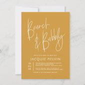 Invitation Brunch moutarde moderne & Fête des mariées mousseu (Devant)