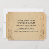 Invitation Brunch musical doux de Pâques de lapins (Dos)