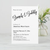 Invitation Brunch noir et blanc simple et typographie bulle (Debout devant)