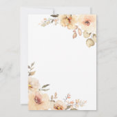 Invitation Brunch nuptial à la crème de champagne rustique (Dos)