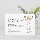 Invitation Brunch nuptial Avatar personnalisable| Cheveux (Debout devant)