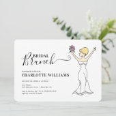 Invitation Brunch nuptial Avatar personnalisable | Cheveux co (Debout devant)